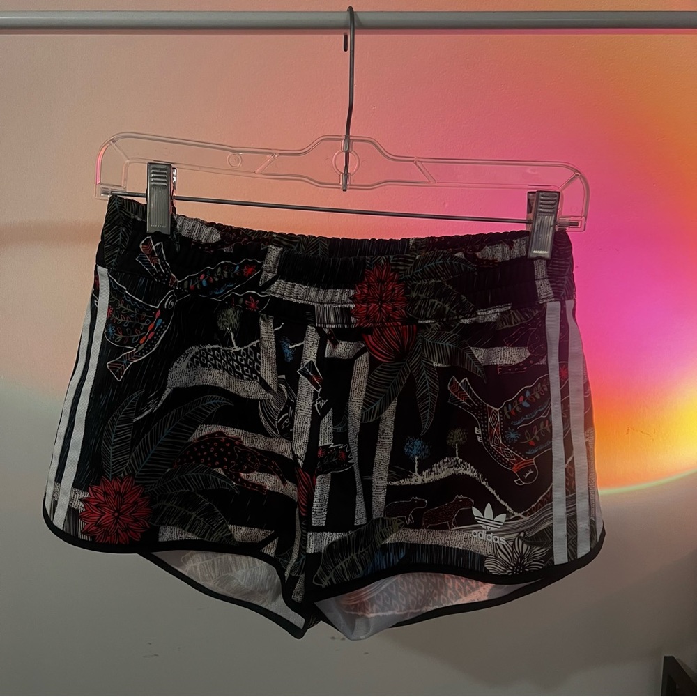limited edition adidas brazilian jungle print shorts!